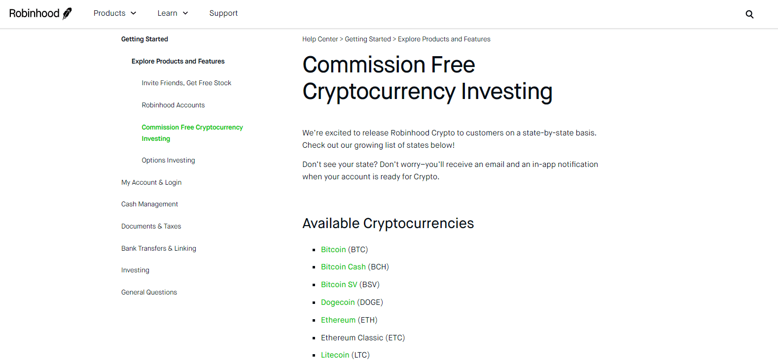 Robinhood Review list of cryptocurrencies Robinhood Review list of cryptocurrencies